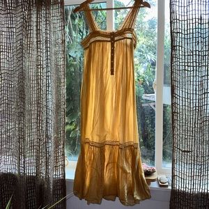 Dôen xs mustard, maxi dress